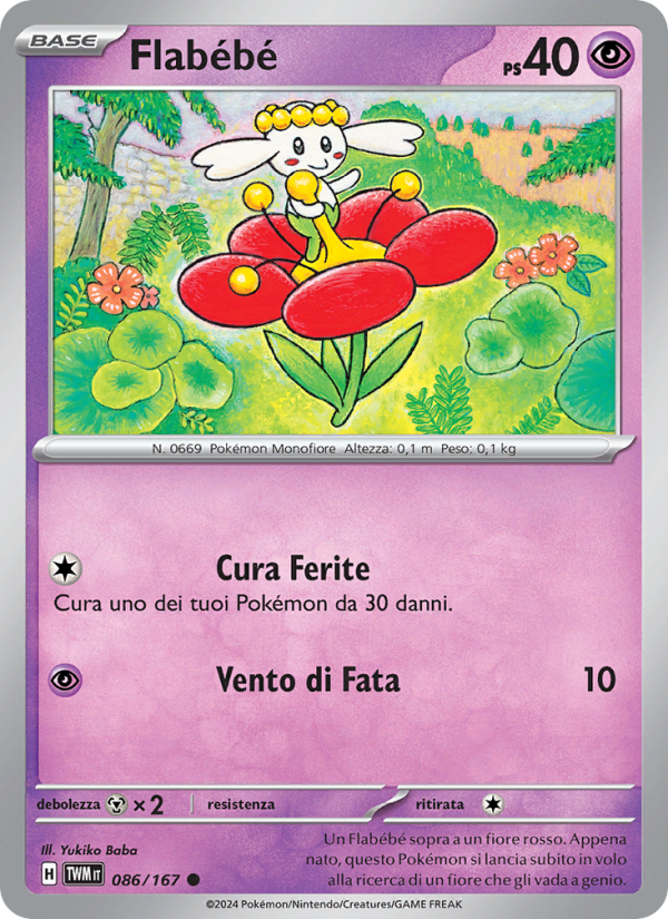 Flabébé 086/226 — Twilight Masquerade (Italian Pokémon TCG card)