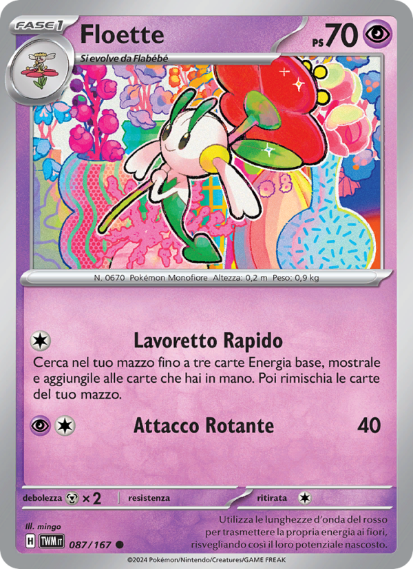 Floette 087/226 — Twilight Masquerade (Italian Pokémon TCG card)