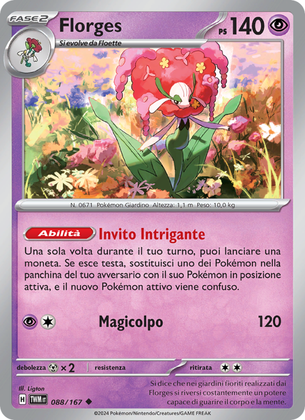 Florges 088/226 — Twilight Masquerade (Italian Pokémon TCG card)