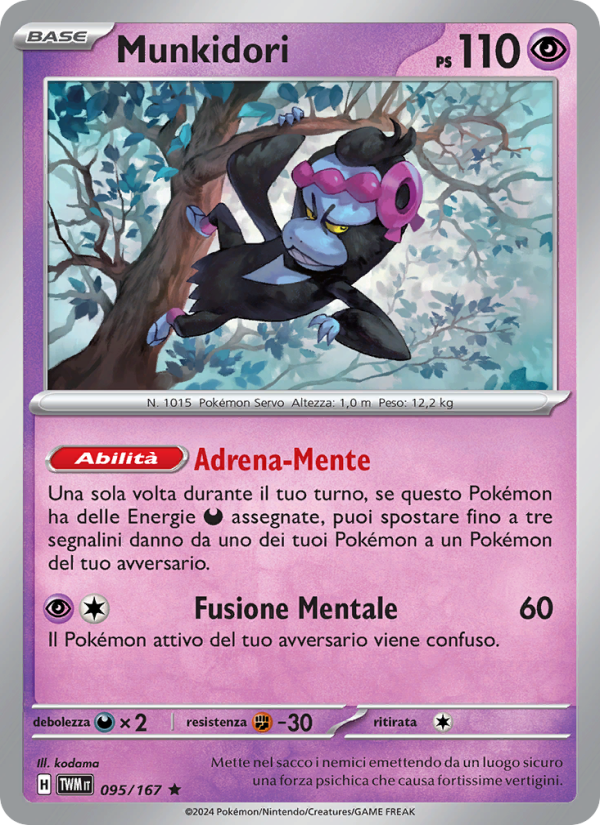 Munkidori 095/226 — Twilight Masquerade (Italian Pokémon TCG card)