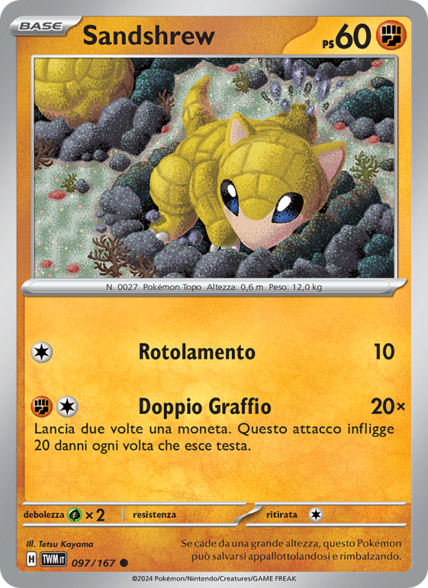 Sandshrew 097/226 — Twilight Masquerade (Italian Pokémon TCG card)