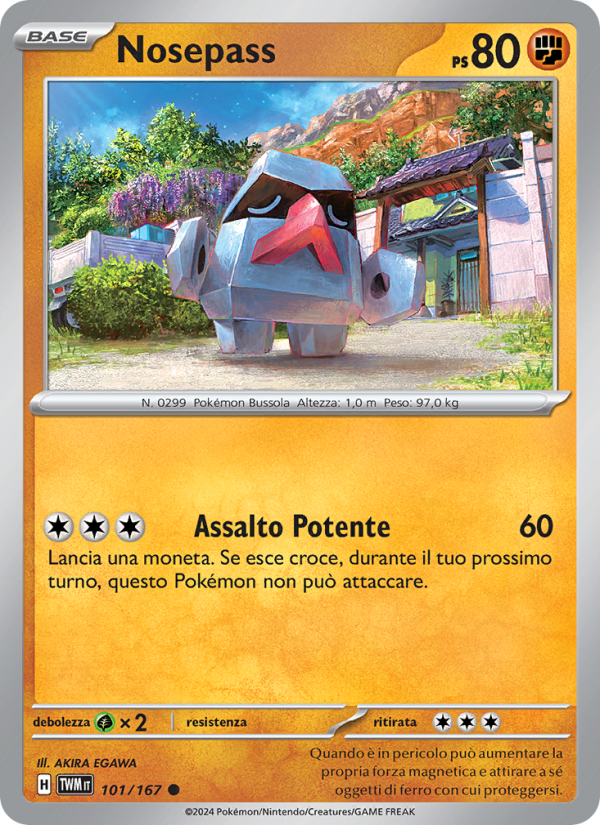 Nosepass 101/226 — Twilight Masquerade (Italian Pokémon TCG card)