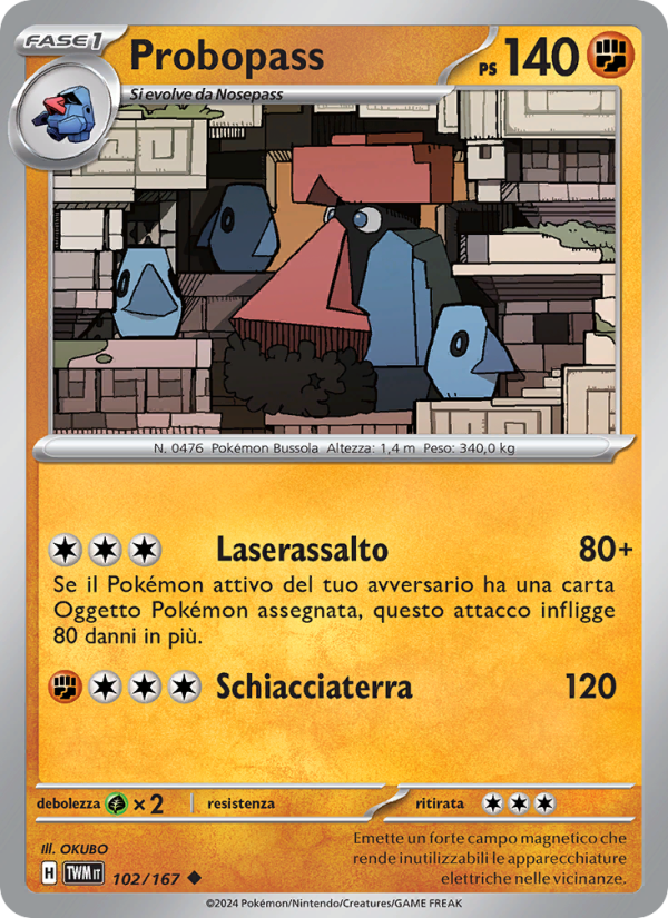 Probopass 102/226 — Twilight Masquerade (Italian Pokémon TCG card)