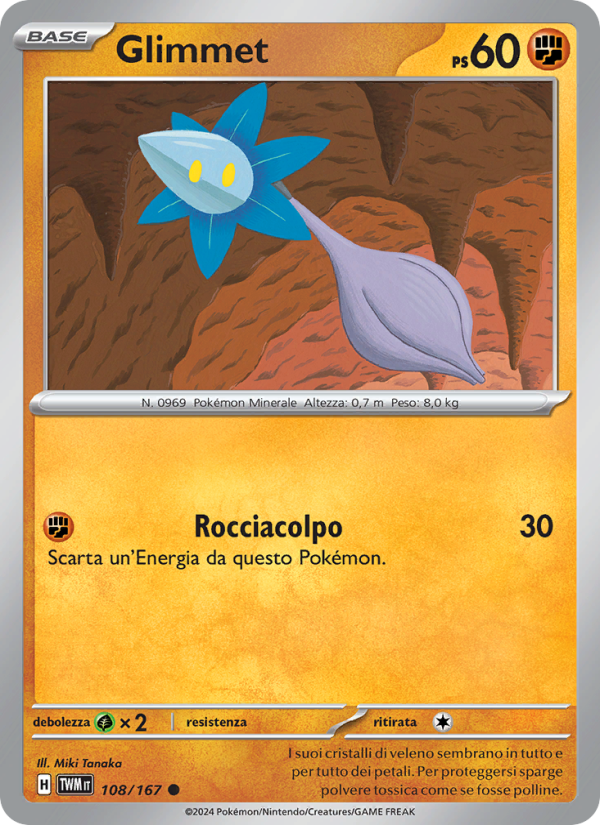 Glimmet 108/226 — Twilight Masquerade (Italian Pokémon TCG card)