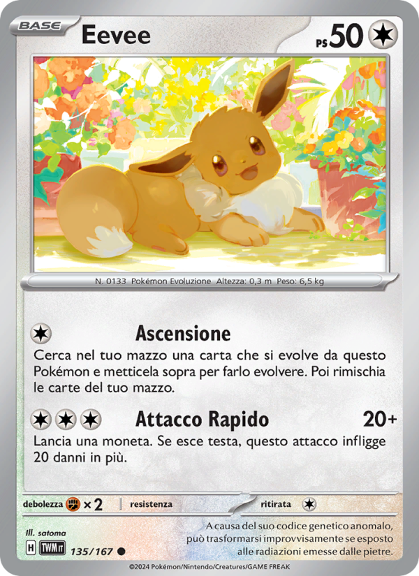 Eevee 135/226 — Twilight Masquerade (Italian Pokémon TCG card)