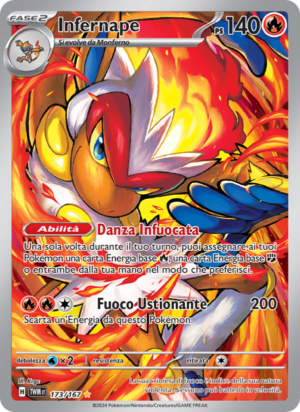 Infernape 173/226 — Twilight Masquerade (Italian Pokémon TCG card)