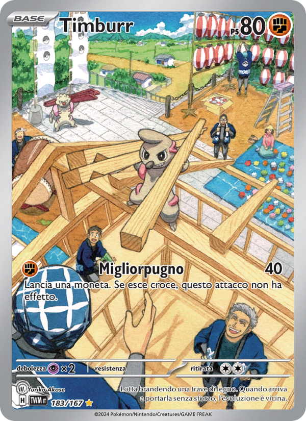 Timburr 183/226 — Twilight Masquerade (Italian Pokémon TCG card)