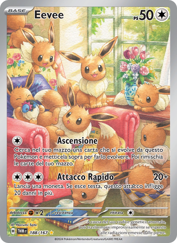 Eevee 188/226 — Twilight Masquerade (Italian Pokémon TCG card)