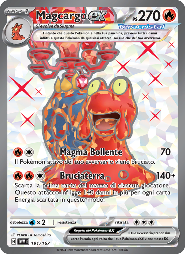 Magcargo-ex 191/226 — Twilight Masquerade (Italian Pokémon TCG card)