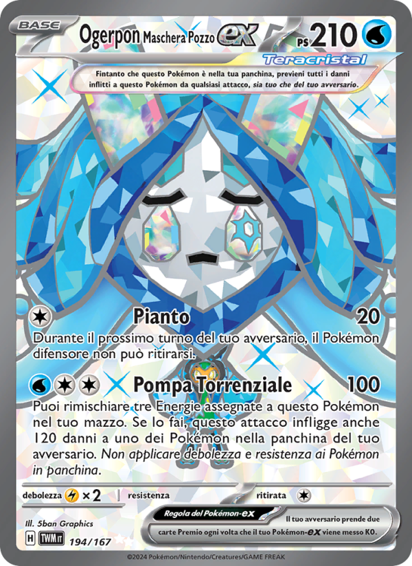Ogerpon Maschera Pozzo-ex 194/226 — Twilight Masquerade (Italian Pokémon TCG card)
