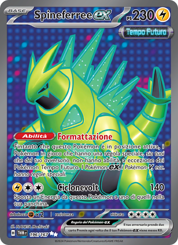 Spineferree-ex 196/226 — Twilight Masquerade (Italian Pokémon TCG card)