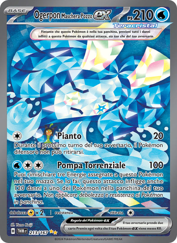 Ogerpon Maschera Pozzo-ex 213/226 — Twilight Masquerade (Italian Pokémon TCG card)