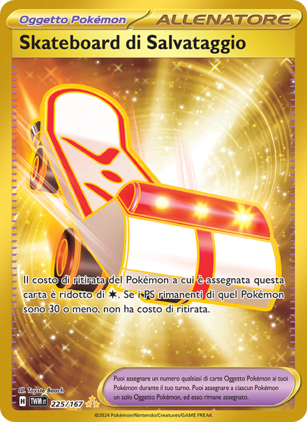Skateboard di Salvataggio 225/226 — Twilight Masquerade (Italian Pokémon TCG card)