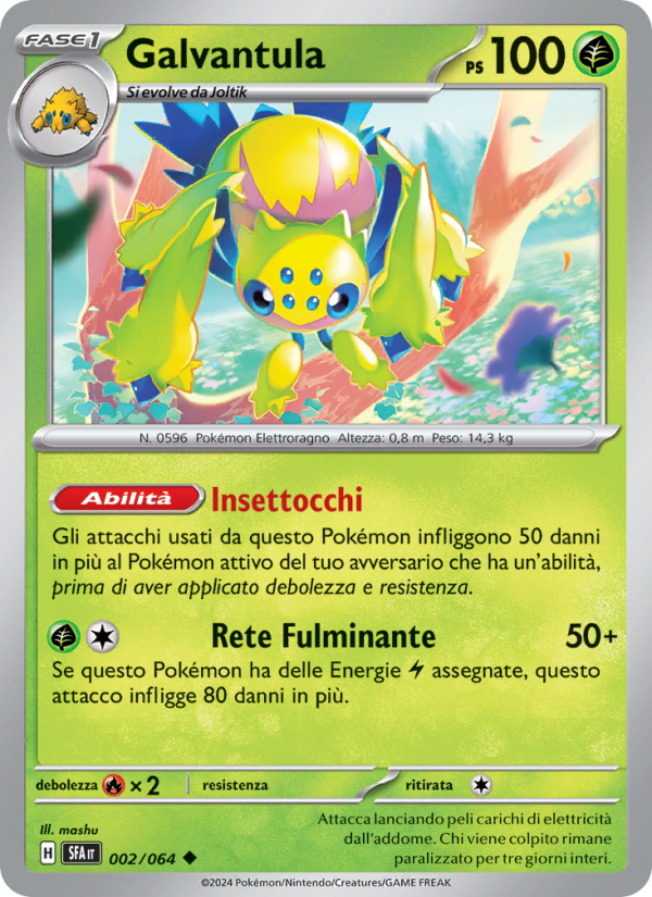 Galvantula 002/99 — Shrouded Fable (Italian Pokémon TCG card)