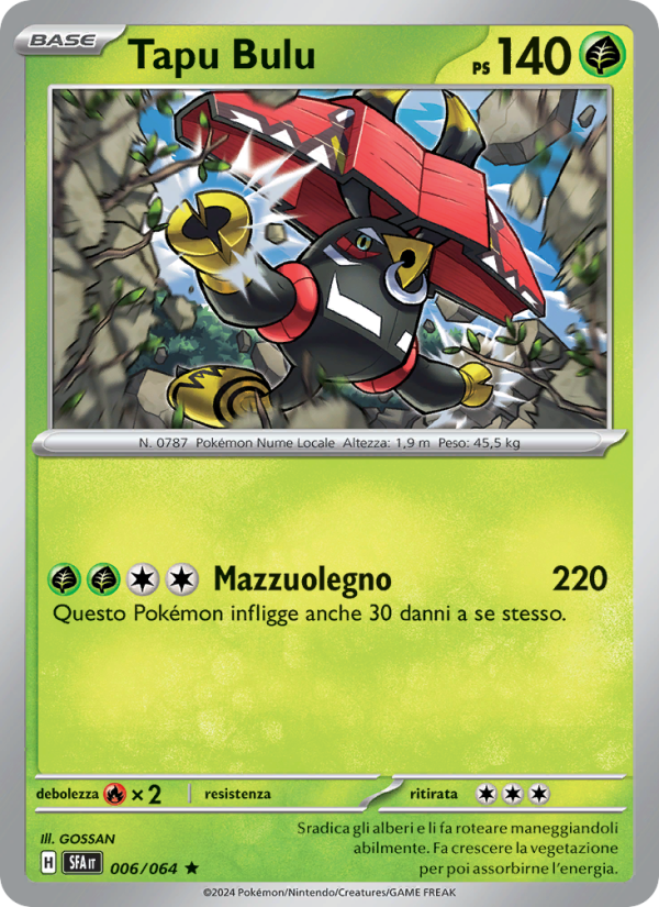 Tapu Bulu 006/99 — Shrouded Fable (Italian Pokémon TCG card)
