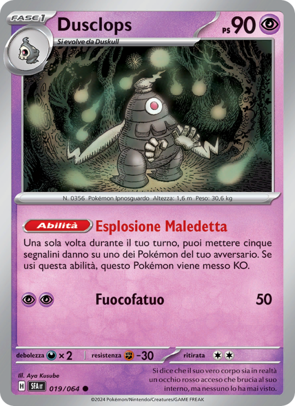 Dusclops 019/99 — Shrouded Fable (Italian Pokémon TCG card)