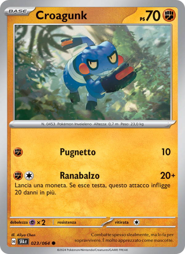 Croagunk 023/99 — Shrouded Fable (Italian Pokémon TCG card)