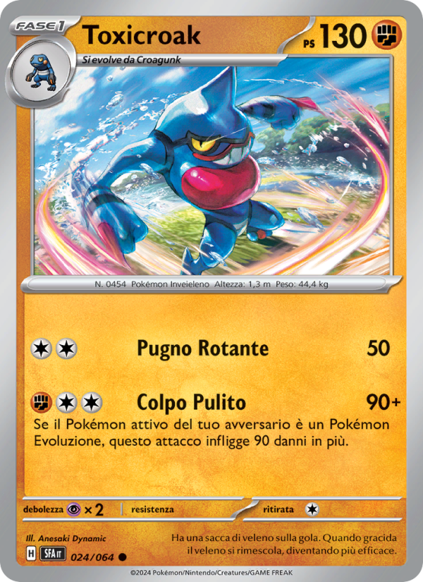 Toxicroak 024/99 — Shrouded Fable (Italian Pokémon TCG card)