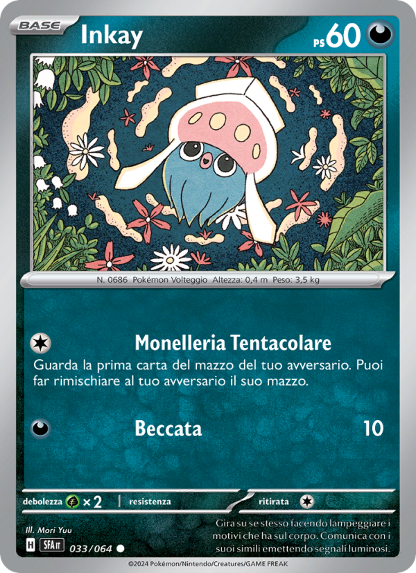 Inkay 033/99 — Shrouded Fable (Italian Pokémon TCG card)