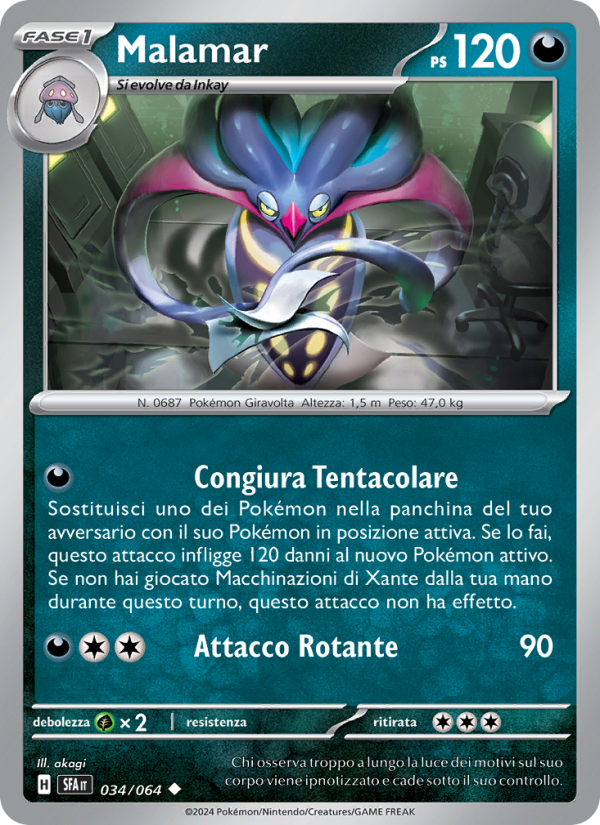 Malamar 034/99 — Shrouded Fable (Italian Pokémon TCG card)