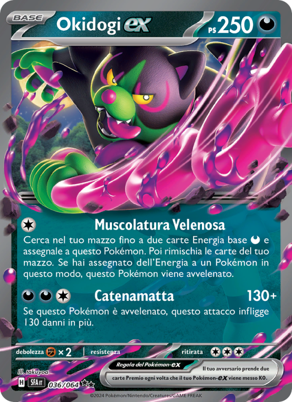 Okidogi-ex 036/99 — Shrouded Fable (Italian Pokémon TCG card)