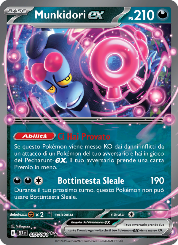 Munkidori-ex 037/99 — Shrouded Fable (Italian Pokémon TCG card)