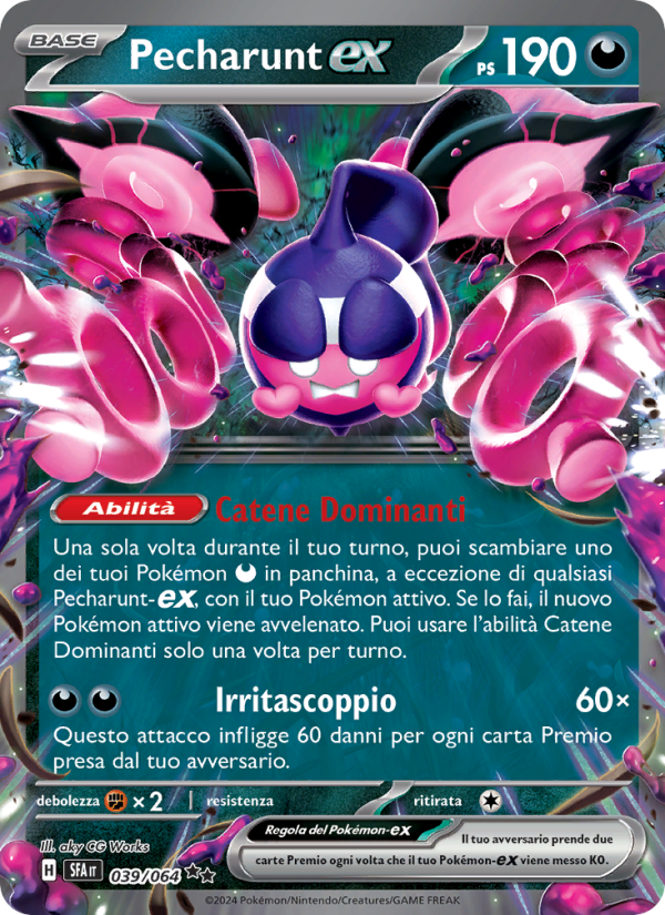 Pecharunt-ex 039/99 — Shrouded Fable (Italian Pokémon TCG card)