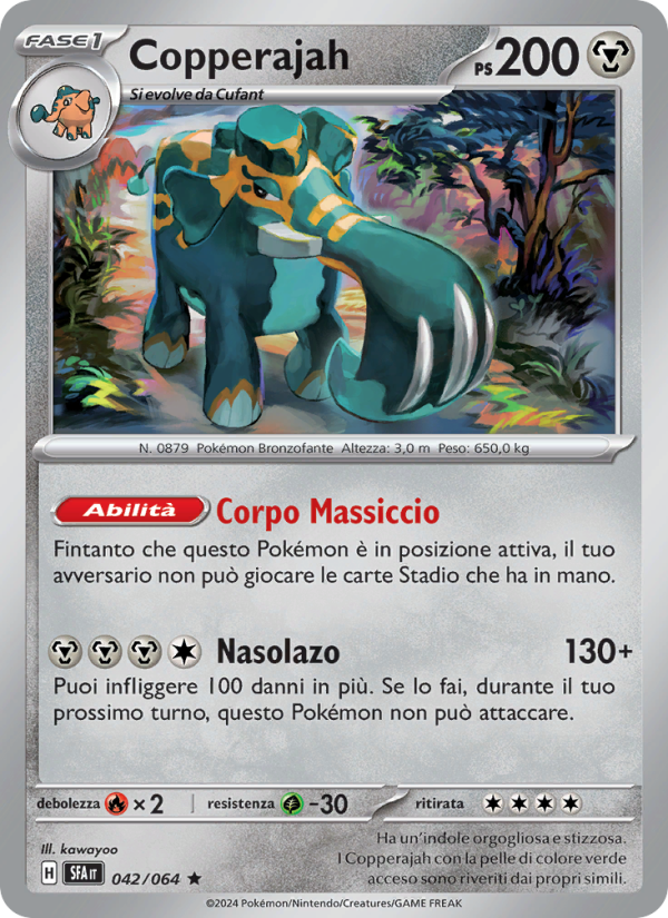 Copperajah 042/99 — Shrouded Fable (Italian Pokémon TCG card)