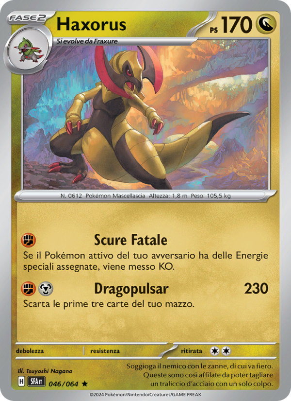 Haxorus 046/99 — Shrouded Fable (Italian Pokémon TCG card)