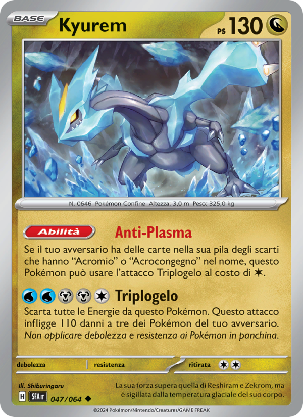 Kyurem 047/99 — Shrouded Fable (Italian Pokémon TCG card)