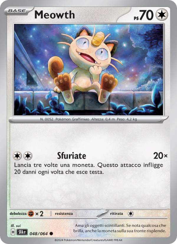 Meowth 048/99 — Shrouded Fable (Italian Pokémon TCG card)