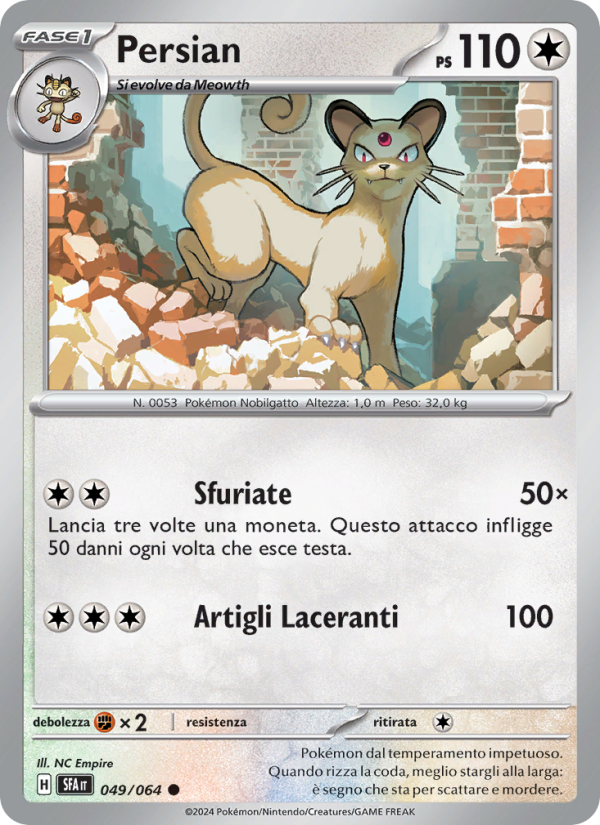 Persian 049/99 — Shrouded Fable (Italian Pokémon TCG card)