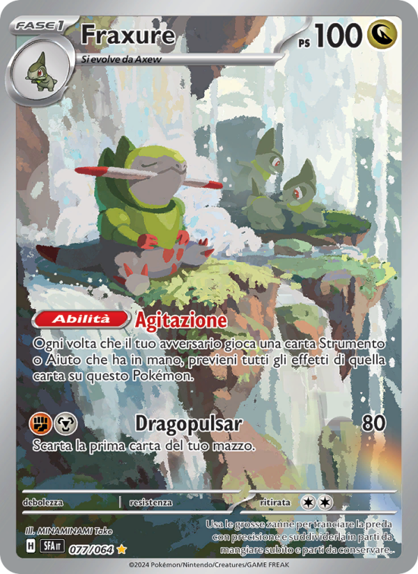 Fraxure 077/99 — Shrouded Fable (Italian Pokémon TCG card)