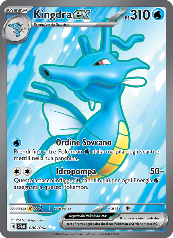 Kingdra-ex 080/99 — Shrouded Fable (Italian Pokémon TCG card)