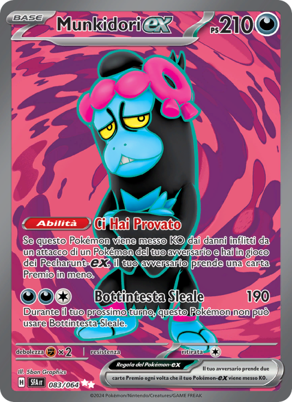 Munkidori-ex 083/99 — Shrouded Fable (Italian Pokémon TCG card)