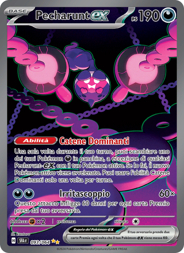 Pecharunt-ex 093/99 — Shrouded Fable (Italian Pokémon TCG card)