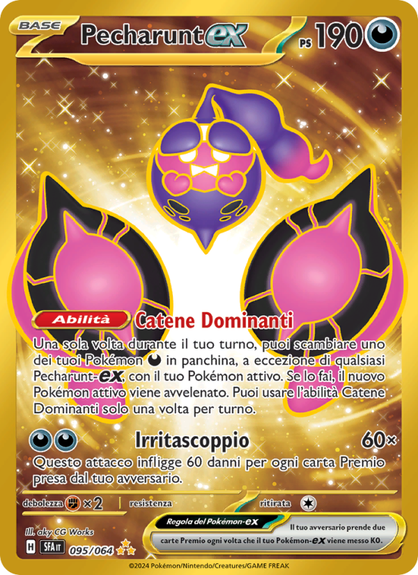 Pecharunt-ex 095/99 — Shrouded Fable (Italian Pokémon TCG card)