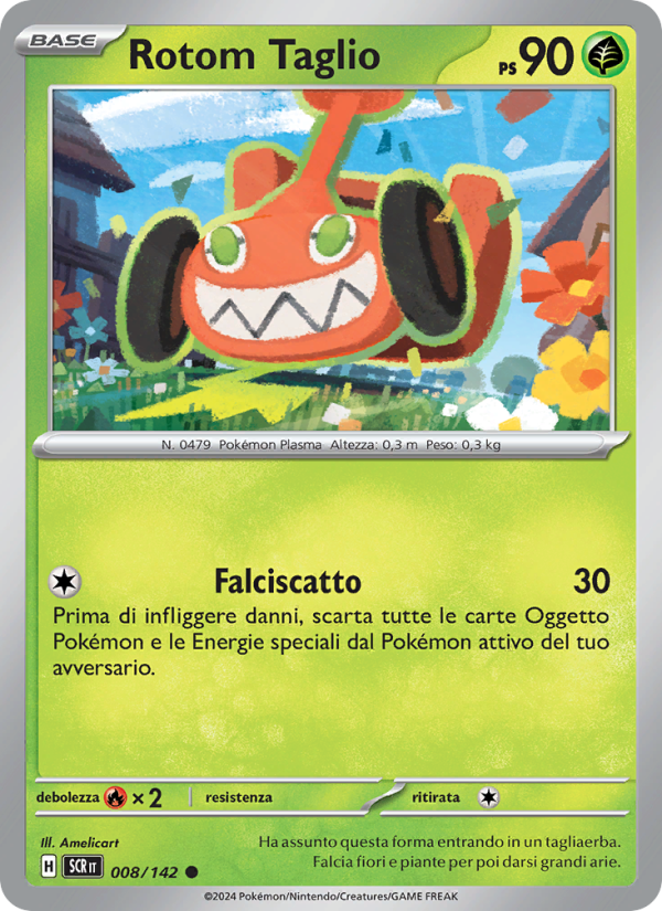 Rotom Taglio 008/175 — Stellar Crown (Italian Pokémon TCG card)