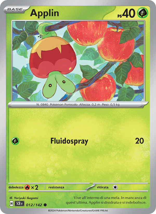 Applin 012/175 — Stellar Crown (Italian Pokémon TCG card)