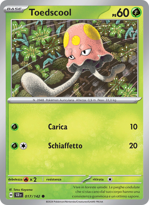 Toedscool 017/175 — Stellar Crown (Italian Pokémon TCG card)