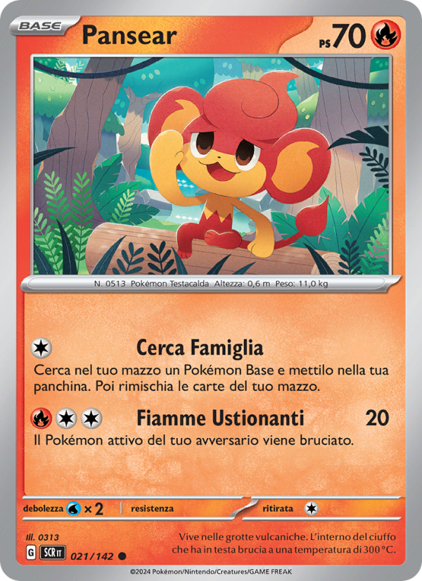 Pansear 021/175 — Stellar Crown (Italian Pokémon TCG card)
