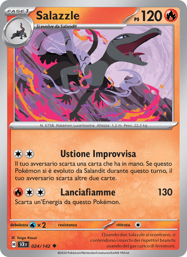 Salazzle 024/175 — Stellar Crown (Italian Pokémon TCG card)