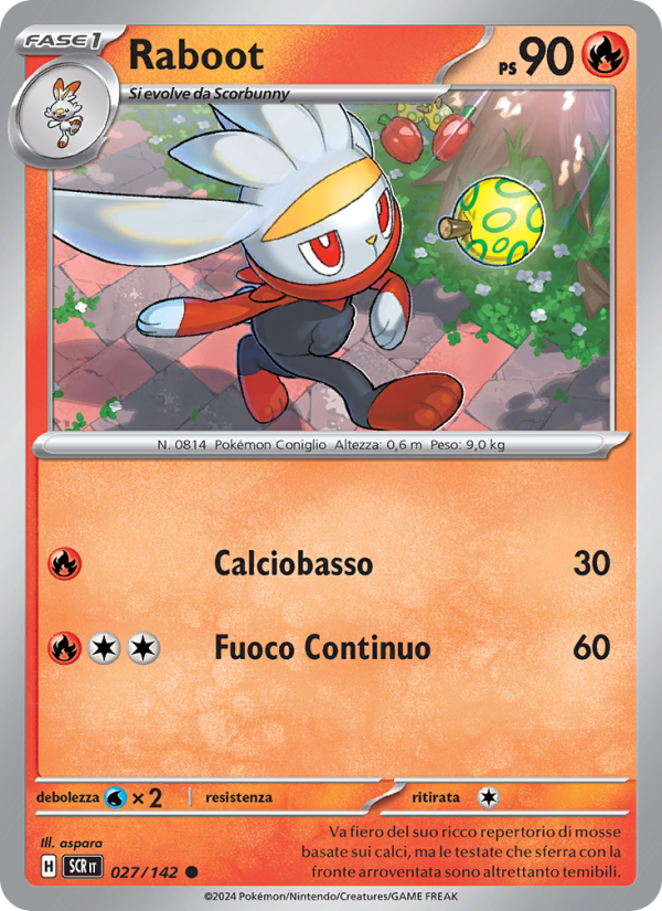 Raboot 027/175 — Stellar Crown (Italian Pokémon TCG card)