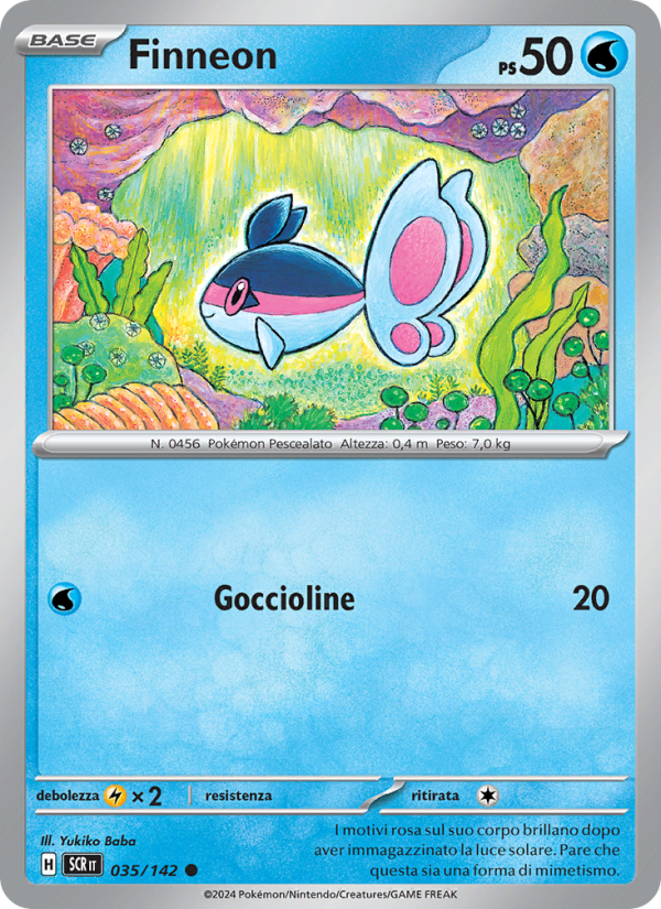Finneon 035/175 — Stellar Crown (Italian Pokémon TCG card)
