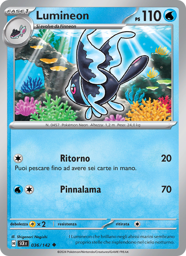 Lumineon 036/175 — Stellar Crown (Italian Pokémon TCG card)