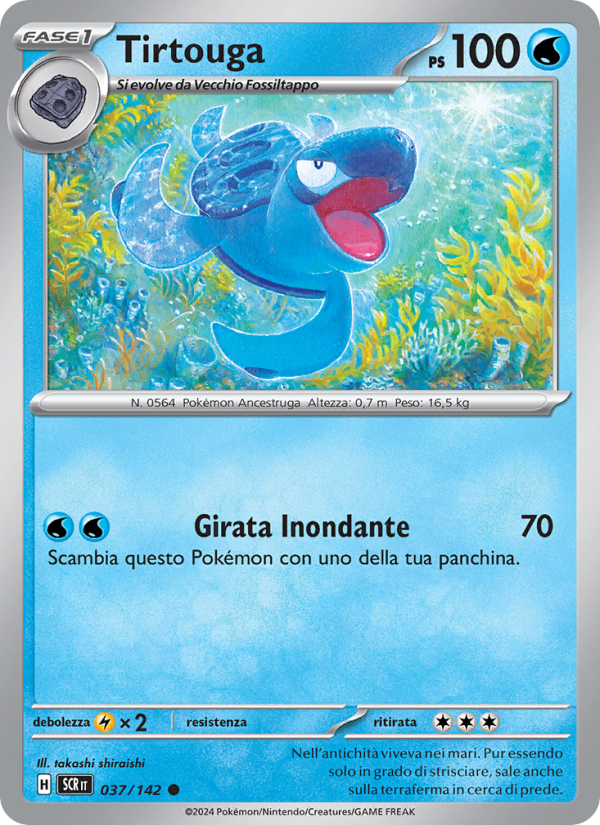 Tirtouga 037/175 — Stellar Crown (Italian Pokémon TCG card)