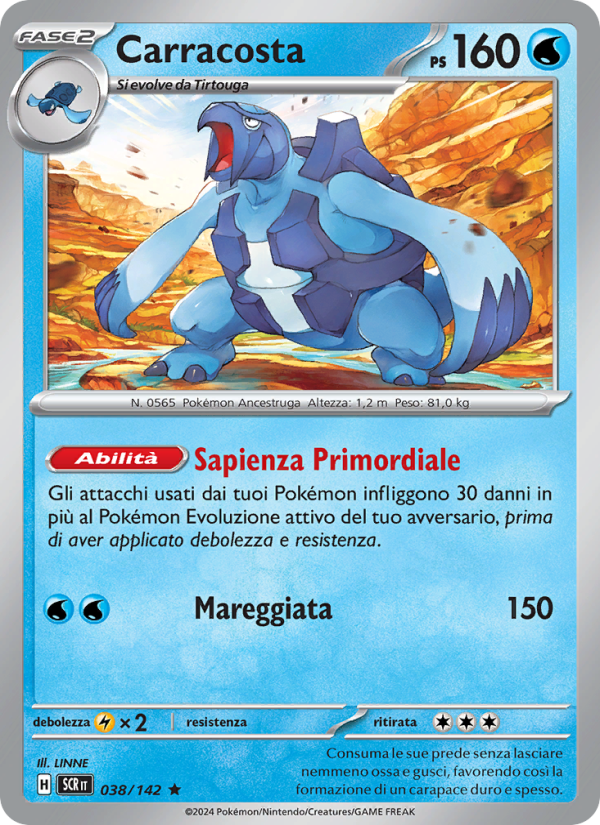 Carracosta 038/175 — Stellar Crown (Italian Pokémon TCG card)