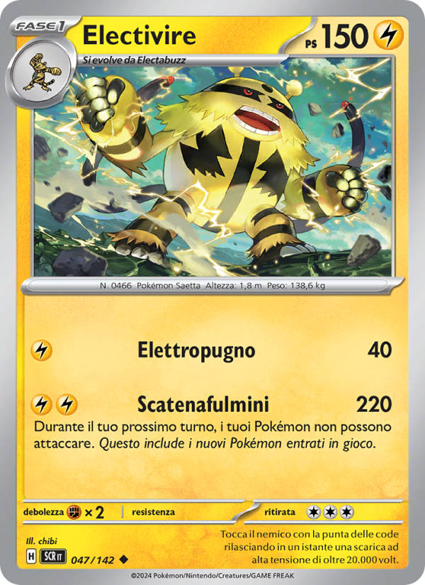 Electivire 047/175 — Stellar Crown (Italian Pokémon TCG card)