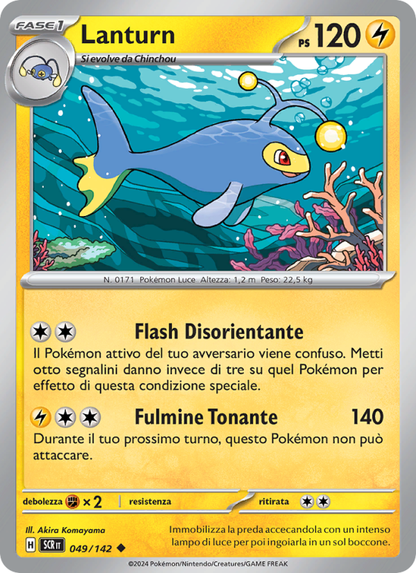 Lanturn 049/175 — Stellar Crown (Italian Pokémon TCG card)