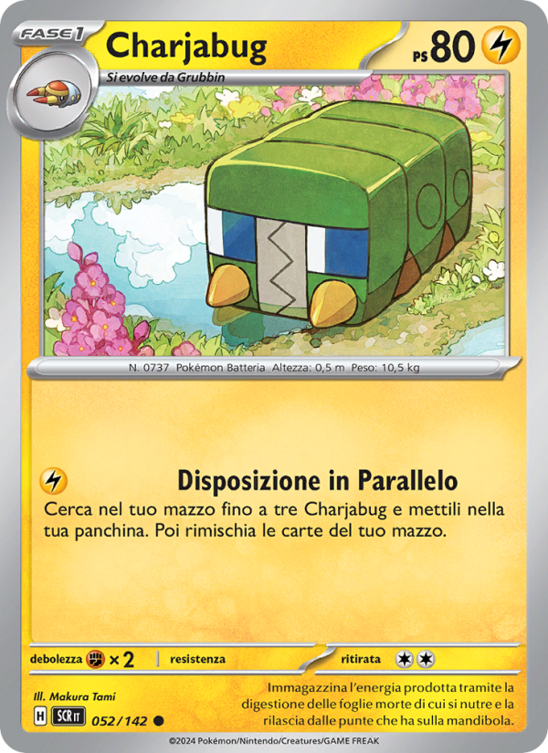 Charjabug 052/175 — Stellar Crown (Italian Pokémon TCG card)